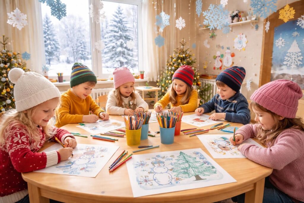 découvrez des activités ludiques autour du coloriage d'hiver spécialement conçues pour les enfants en maternelle, favorisant créativité et apprentissage tout en s'amusant.