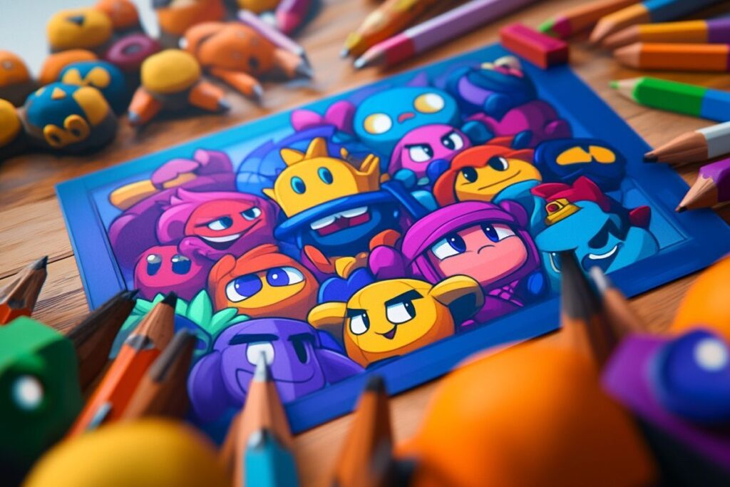 Coloriage Brawl Stars légendaire en couleur : un guide étape par étape