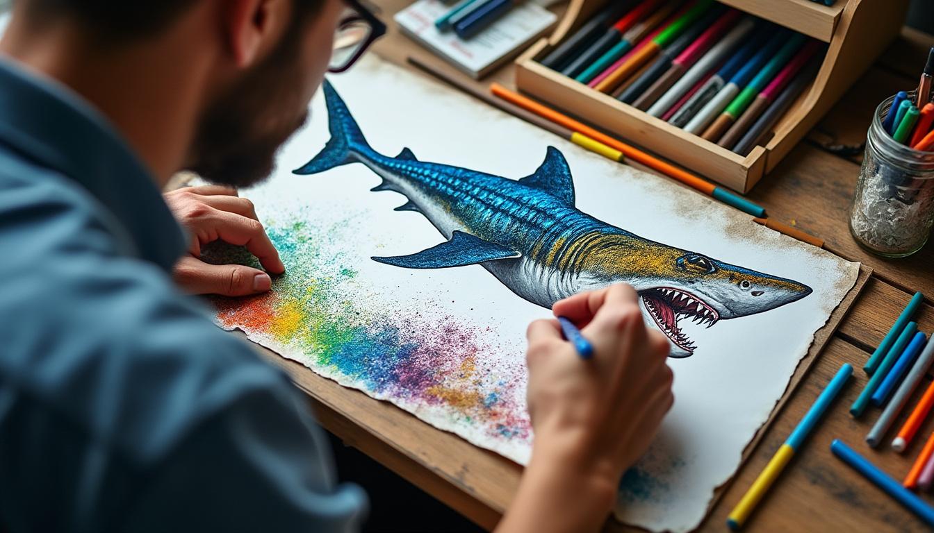découvrez notre coloriage du requin megalodon, un outil éducatif idéal pour sensibiliser les enfants à la beauté et à l’importance des océans tout en stimulant leur créativité.