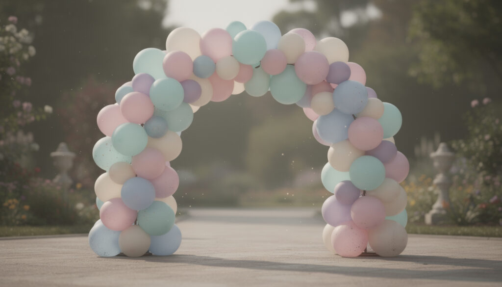 découvrez comment créer une ambiance magique avec une arche de ballons pastel simple, parfaite pour toutes vos occasions festives.