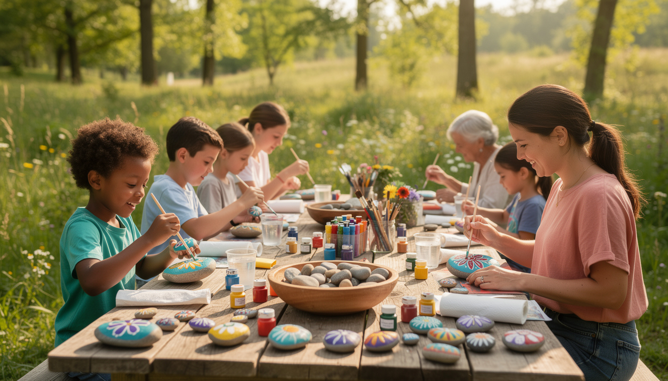 plongez dans l'univers des ateliers de peinture sur galets et laissez libre cours à votre créativité en découvrant des techniques artistiques uniques et accessibles à tous.