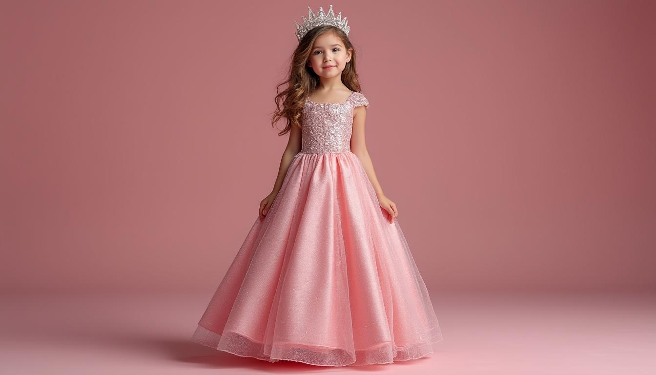 découvrez notre collection de robes de princesses brillantes, parfaites pour des photos inoubliables et des moments magiques.