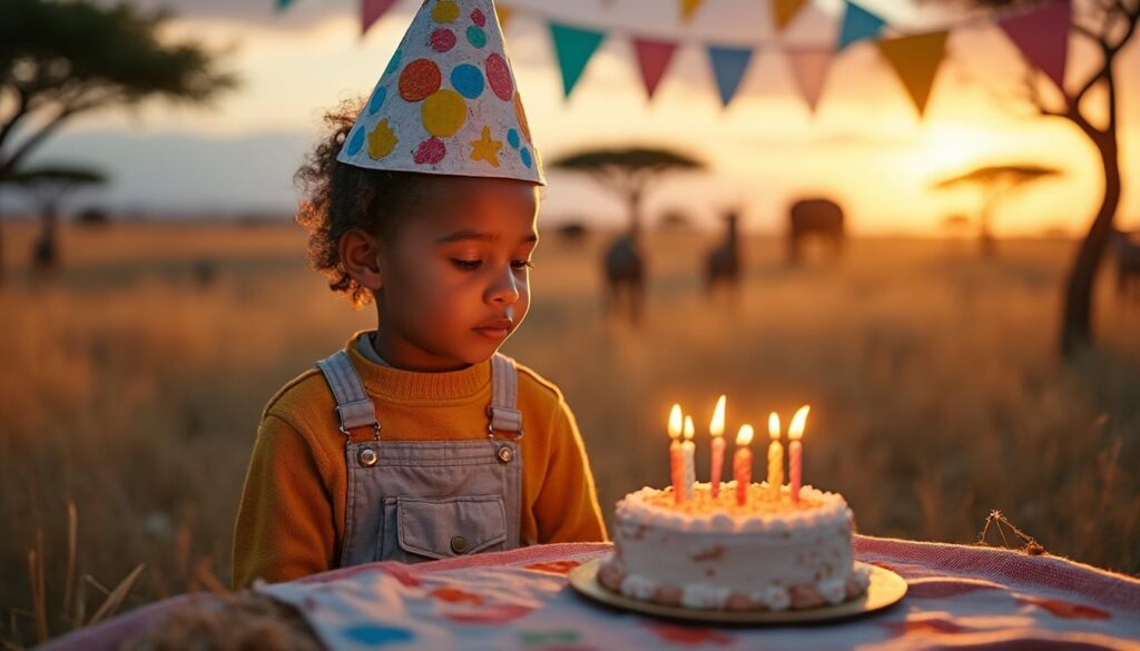 découvrez comment organiser un anniversaire d'enfant inoubliable dans la savane africaine en surmontant les défis spécifiques de cet environnement unique.