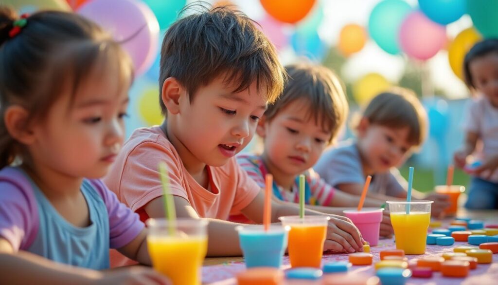 découvrez des jeux ludiques et colorés pour animer une fête d'enfants sur le thème arc-en-ciel pastel, parfaits pour garantir rires et moments inoubliables.