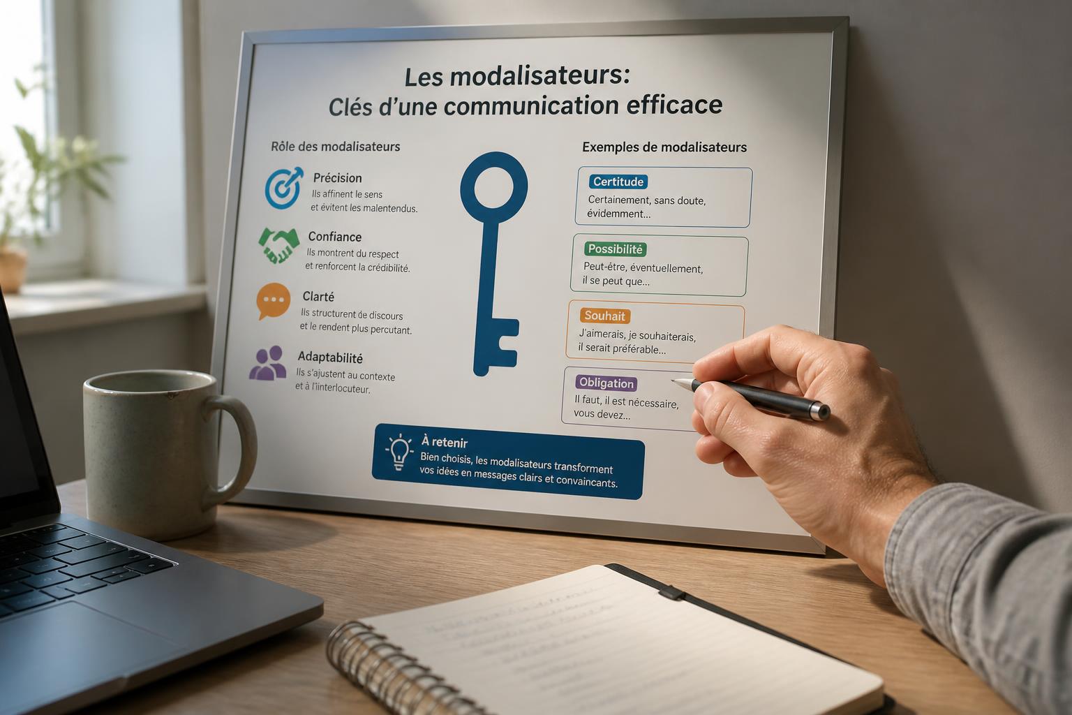 découvrez le tableau des clés des modalisateurs pour améliorer votre communication et transmettre vos messages avec clarté et efficacité.