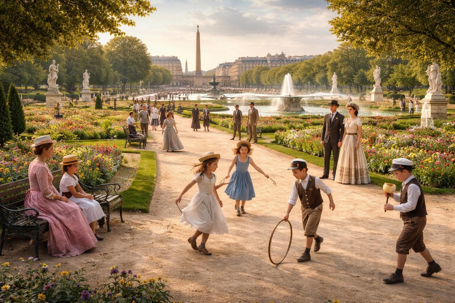 découvrez l'histoire fascinante des jeux traditionnels au jardin des tuileries, situés près de la place de la concorde à paris, un lieu emblématique mêlant culture et divertissement.