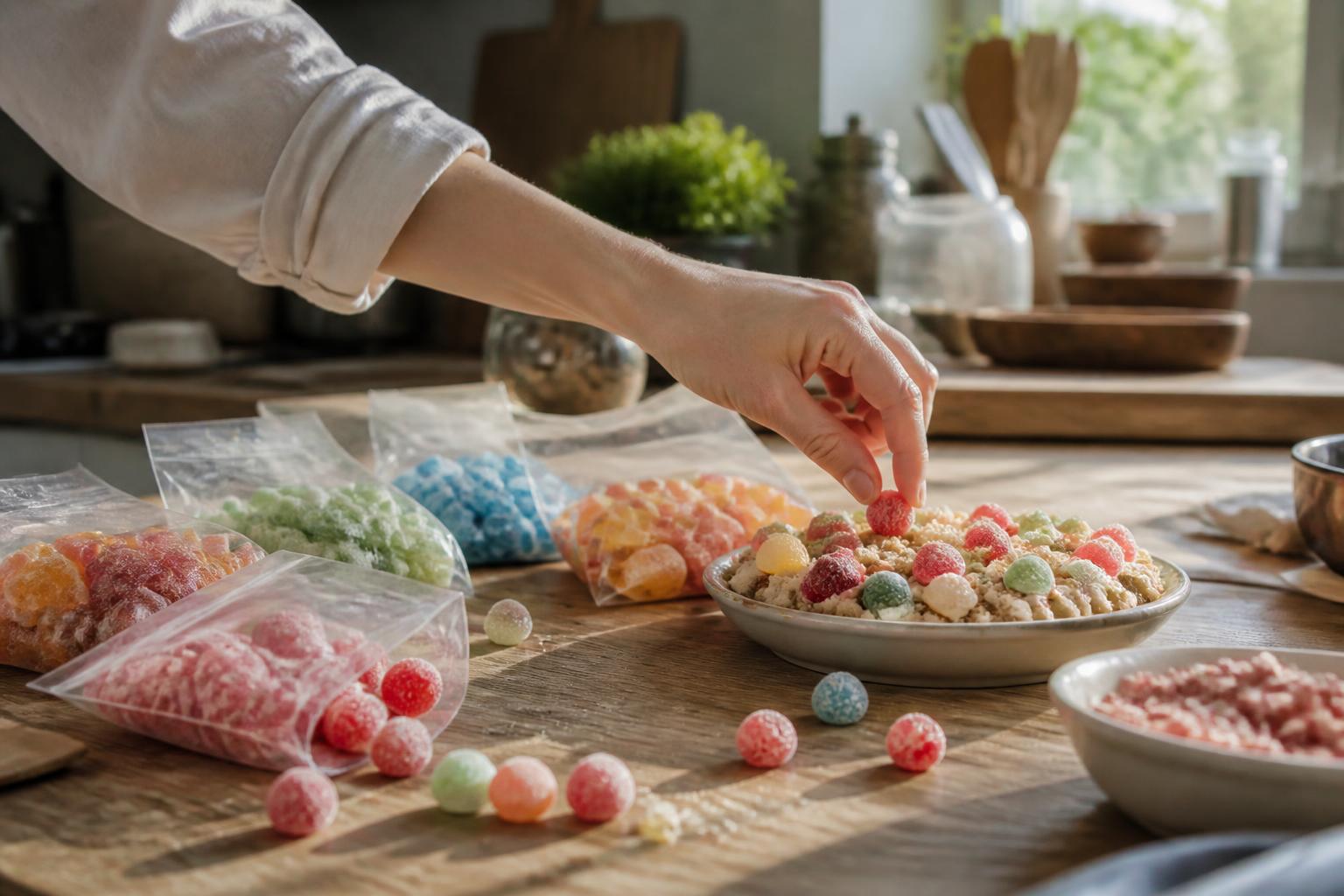découvrez des recettes créatives et gourmandes utilisant des bonbons en sachets pour égayer vos desserts et moments sucrés.