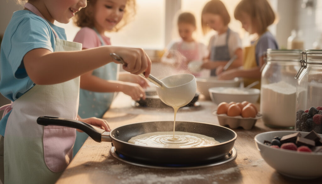 découvrez des recettes de pâtes à crêpes savoureuses et faciles pour organiser un bar à crêpes inoubliable pour enfants. amusez-vous en famille avec des préparations simples et gourmandes !