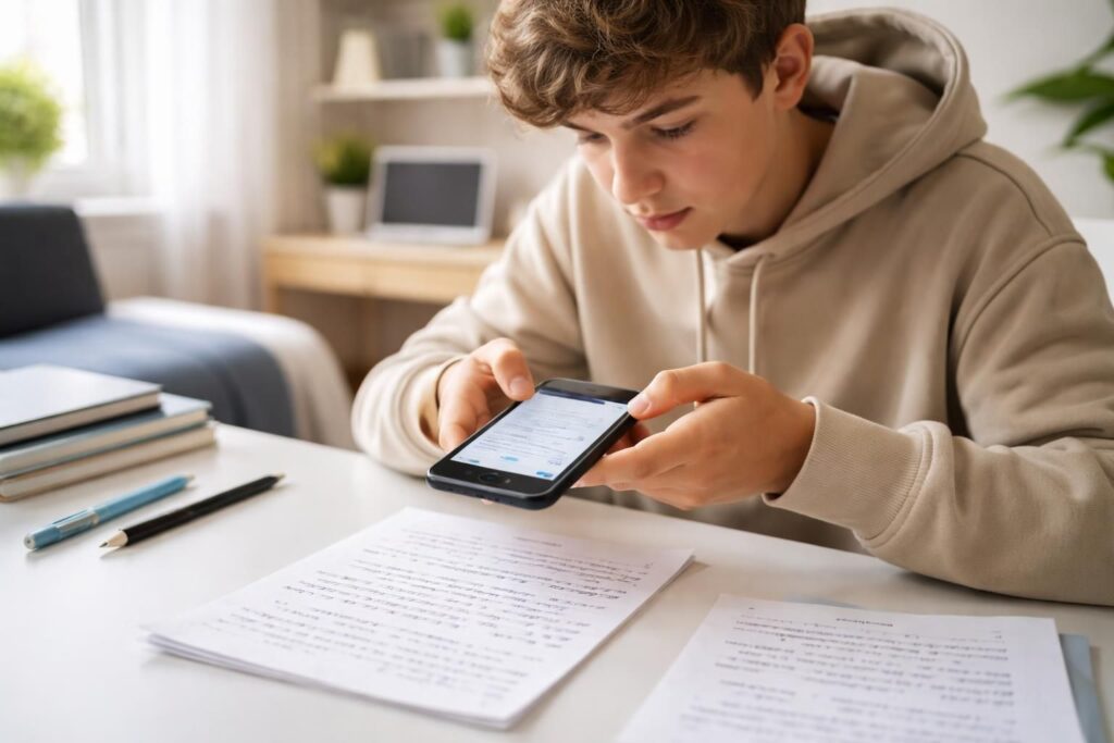 utilisez notre scanner ocr spécialement conçu pour les adolescents afin de convertir facilement vos notes manuscrites en texte numérique éditable.