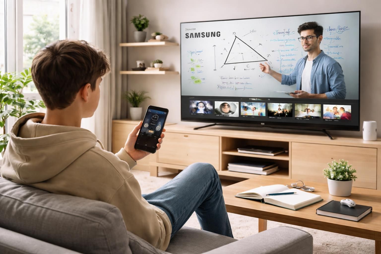 découvrez comment connecter facilement votre iphone à une tv samsung pour regarder cours et vidéos en grand, idéal pour les adolescents.