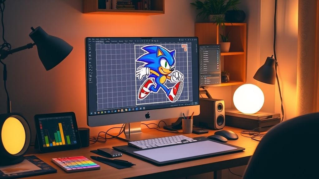 pixel art Sonic